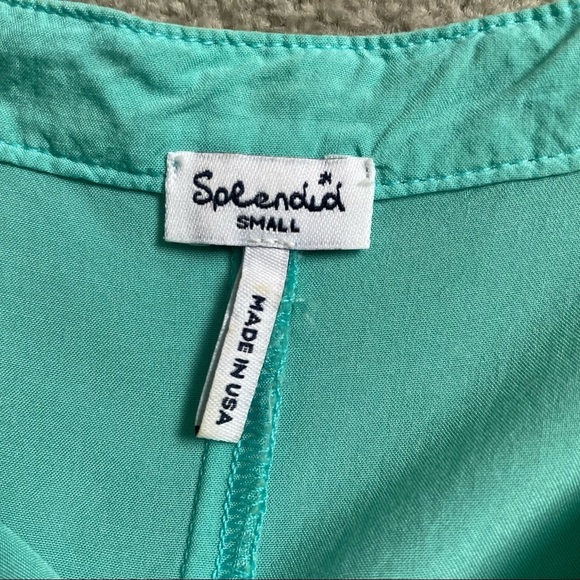 Splendid Blue Aqua Soft Rayon Sleeveless Tank Dress EUC Size Small SD9AH7520 - Picture 5 of 10